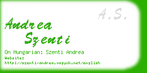 andrea szenti business card